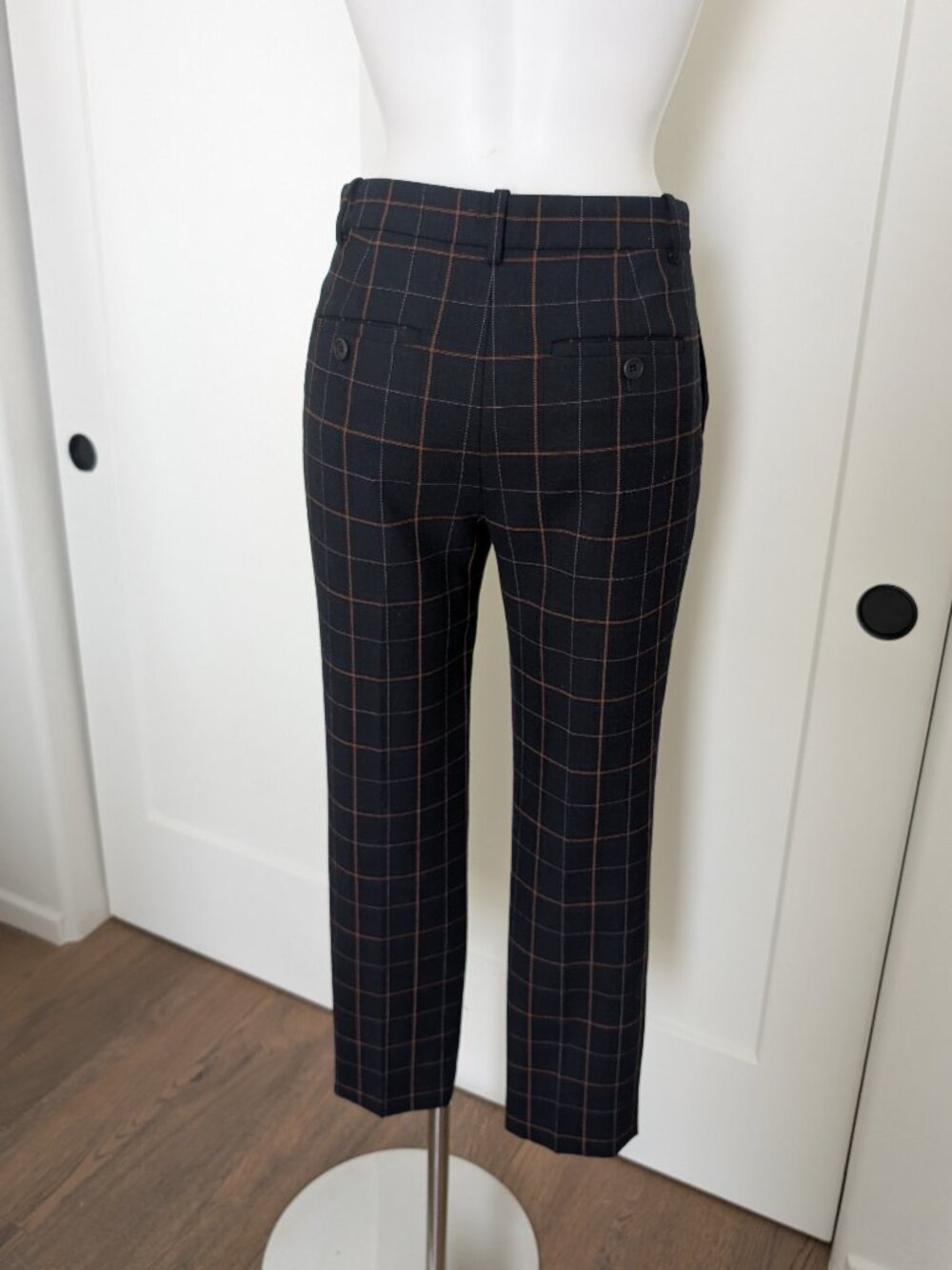 Theory Mid Rise Straight Leg Trousers Dress Pants - Picture 2 of 7